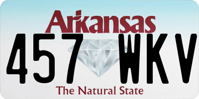 AR license plate 457WKV