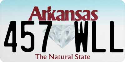 AR license plate 457WLL