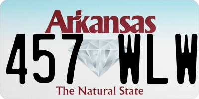 AR license plate 457WLW