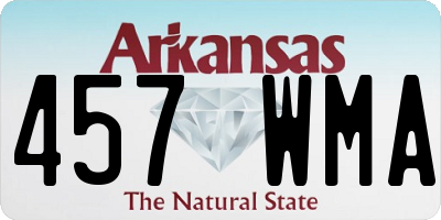 AR license plate 457WMA
