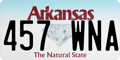 AR license plate 457WNA