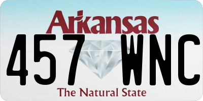 AR license plate 457WNC