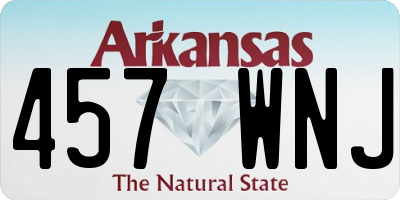 AR license plate 457WNJ