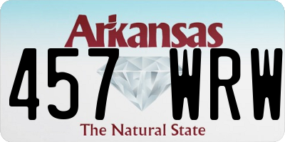 AR license plate 457WRW