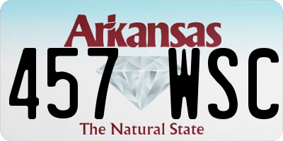 AR license plate 457WSC