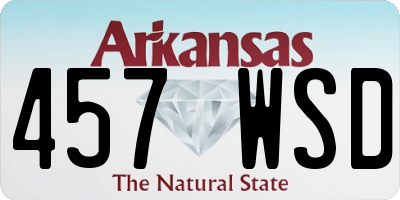 AR license plate 457WSD