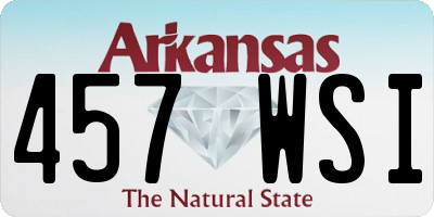 AR license plate 457WSI