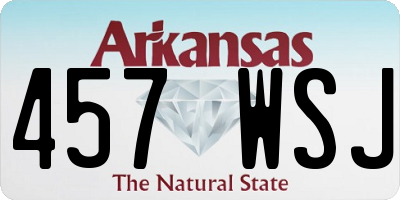 AR license plate 457WSJ