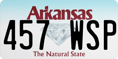 AR license plate 457WSP