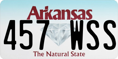 AR license plate 457WSS