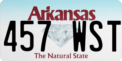 AR license plate 457WST