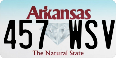 AR license plate 457WSV