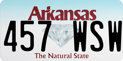 AR license plate 457WSW