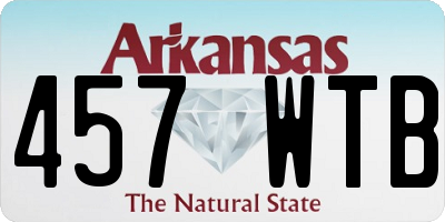 AR license plate 457WTB