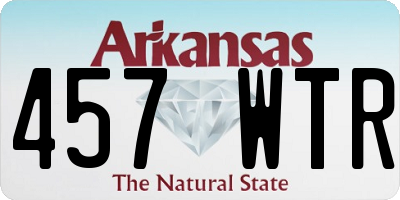 AR license plate 457WTR