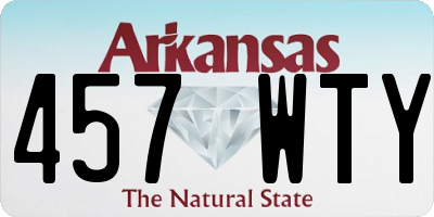 AR license plate 457WTY