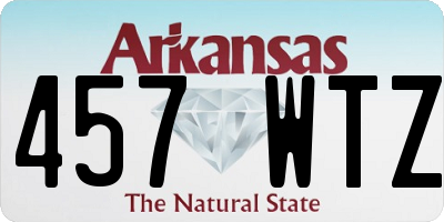 AR license plate 457WTZ