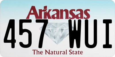 AR license plate 457WUI