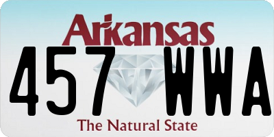 AR license plate 457WWA