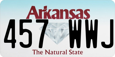 AR license plate 457WWJ