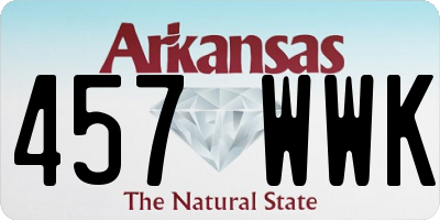 AR license plate 457WWK