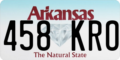AR license plate 458KRO
