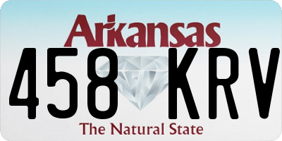 AR license plate 458KRV