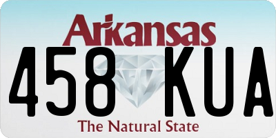 AR license plate 458KUA