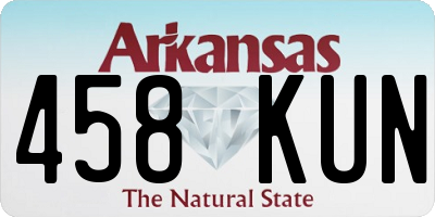 AR license plate 458KUN