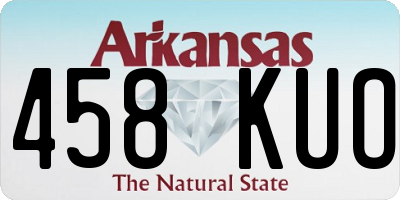 AR license plate 458KUO