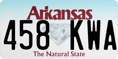 AR license plate 458KWA
