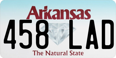 AR license plate 458LAD