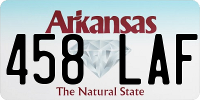 AR license plate 458LAF