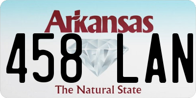 AR license plate 458LAN