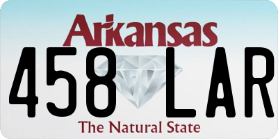 AR license plate 458LAR