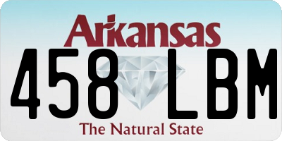 AR license plate 458LBM