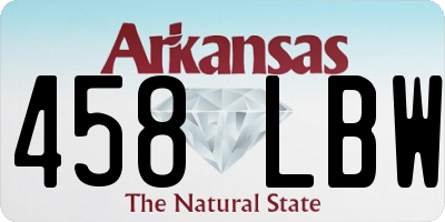 AR license plate 458LBW