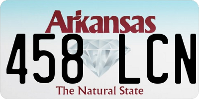 AR license plate 458LCN