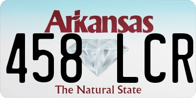 AR license plate 458LCR