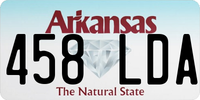 AR license plate 458LDA