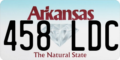 AR license plate 458LDC