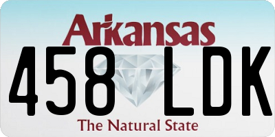 AR license plate 458LDK