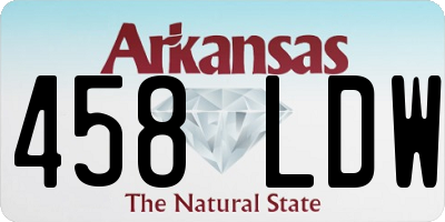 AR license plate 458LDW