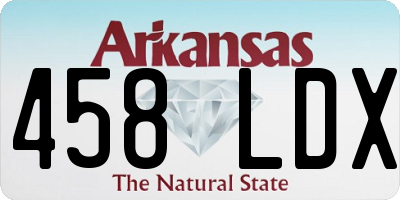 AR license plate 458LDX