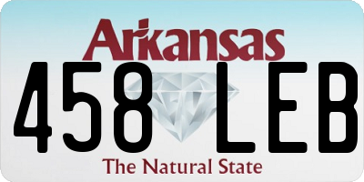 AR license plate 458LEB