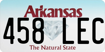 AR license plate 458LEC