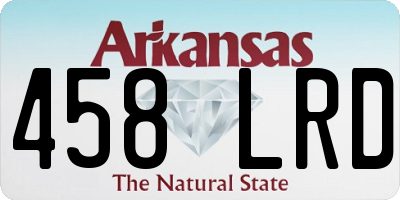 AR license plate 458LRD