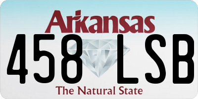 AR license plate 458LSB
