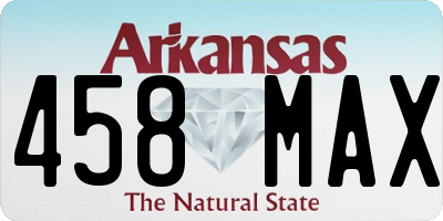 AR license plate 458MAX