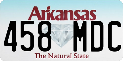 AR license plate 458MDC